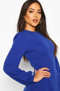 Vestito Skater Con Dettagli Sul Busto E Maniche A Campana -Negozio al dettaglio Vestiti dzz01081 cobalt xl 3