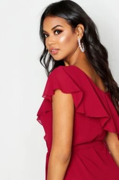 Vestito Scaldacuore Midi Stile Skater In Chiffon Con Spalle Scoperte -Negozio al dettaglio Vestiti dzz01396 blush xl 3