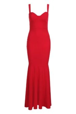 Vestito Maxi Da Cerimonia Sagomato Con Fondo A Sirena 6 Vestito Maxi Da Cerimonia Sagomato Con Fondo A Sirena -Negozio al dettaglio Vestiti dzz12099 red xl 2