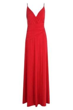 Vestito Maxi De Cerimonia Seducente A Incrocio Con Laccetti E Ruches 6 Vestito Maxi De Cerimonia Seducente A Incrocio Con Laccetti E Ruches -Negozio al dettaglio Vestiti dzz46259 red xl 2