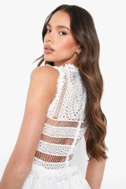 Vestito Skater Da Cerimonia Boutique In Pizzo 7 Vestito Skater Da Cerimonia Boutique In Pizzo -Negozio al dettaglio Vestiti dzz64470 ivory xl 3