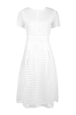 Vestito Midi Boutique Da Ballo Scolastico Con Gonna Intera -Negozio al dettaglio Vestiti dzz87621 ivory xl 2