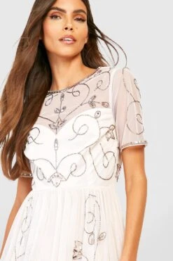 Vestito Skater Boutique Decorato 7 Vestito Skater Boutique Decorato -Negozio al dettaglio Vestiti dzz88653 nude xl 3