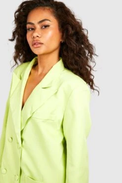 Vestito Blazer Squadrato Oversize -Negozio al dettaglio Vestiti fzz04360 lime xl 3