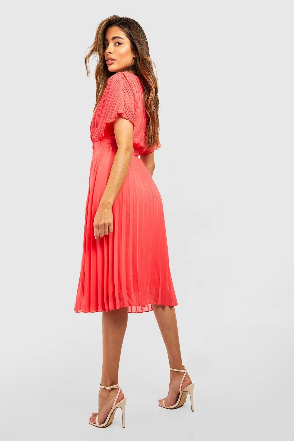 Vestito Midi Da Cerimonia A Incrocio Con Pieghe 2 Vestito Midi Da Cerimonia A Incrocio Con Pieghe - immagine 2