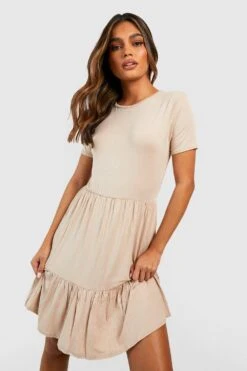 Vestito Grembiule A Maniche Corte Con Fondo Sceso -Negozio al dettaglio Vestiti fzz11958 stone xl 3