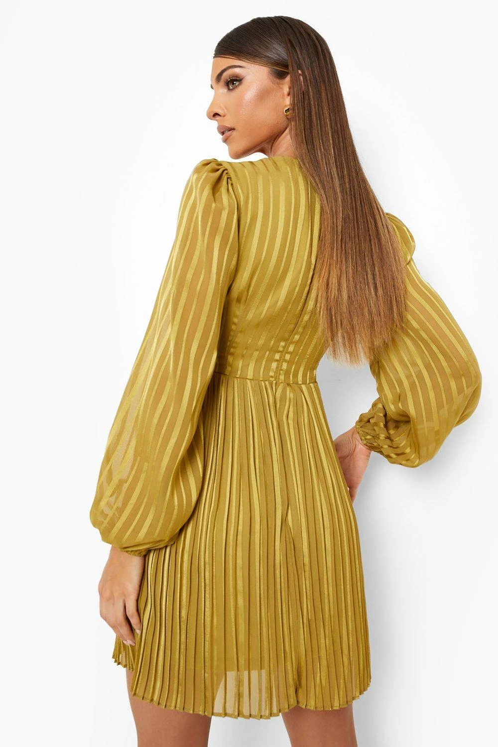 Vestito Skater A Incrocio In Vita Con Pieghe 2 Vestito Skater A Incrocio In Vita Con Pieghe - immagine 2