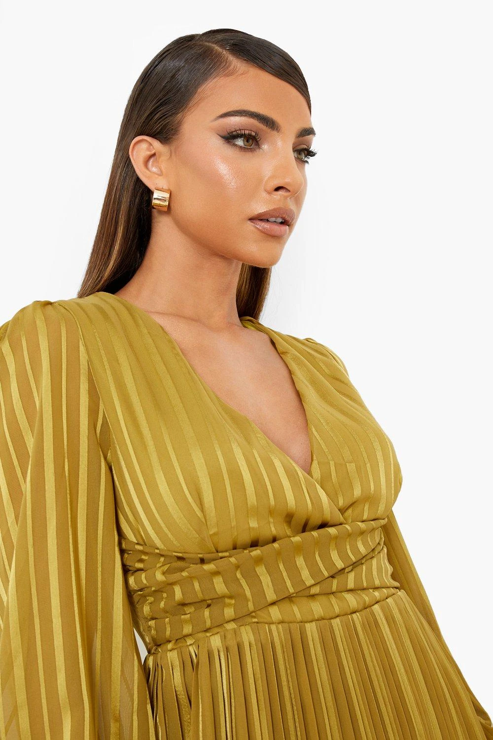 Vestito Skater A Incrocio In Vita Con Pieghe 4 Vestito Skater A Incrocio In Vita Con Pieghe - immagine 4