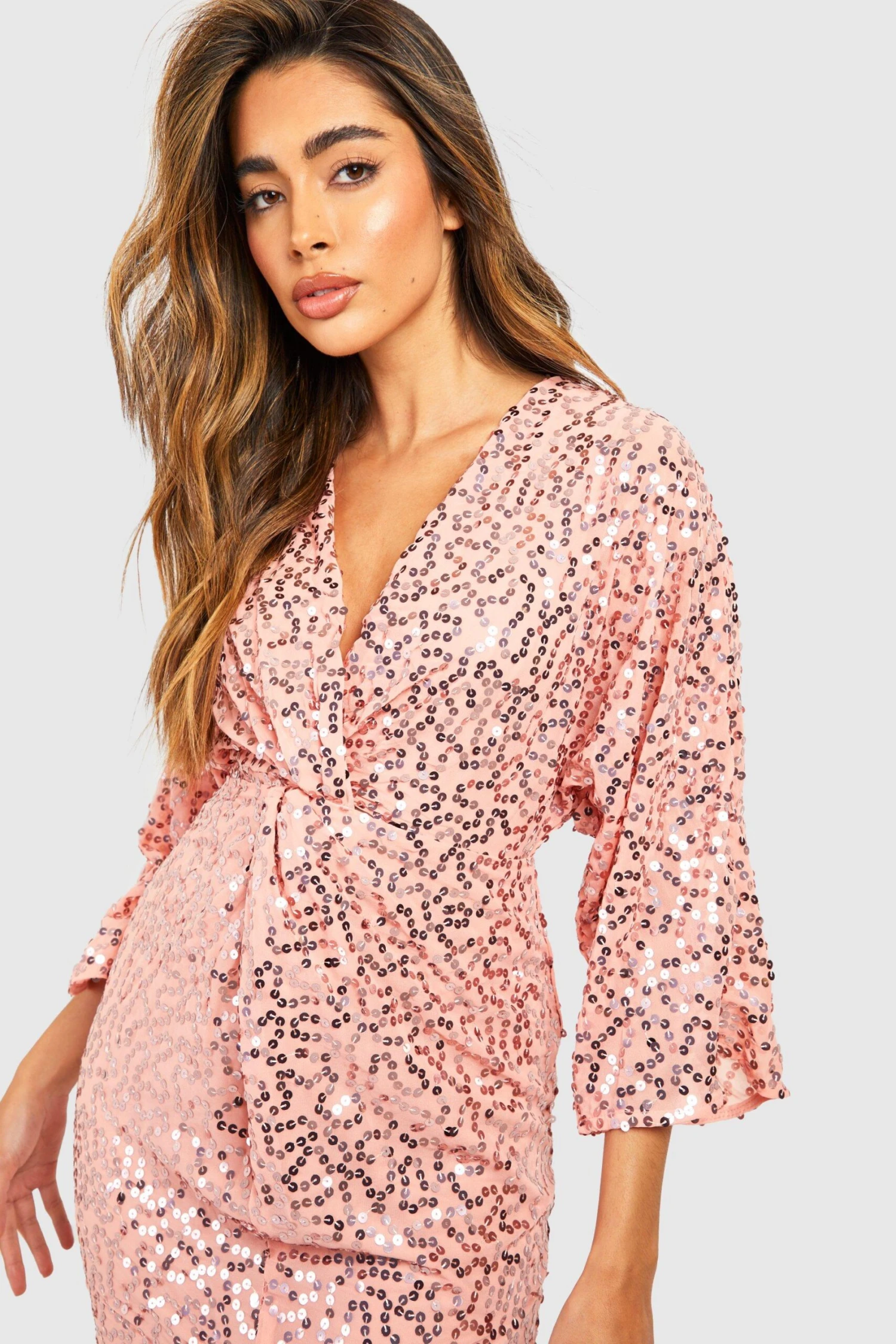 Vestito Midi Con Paillettes E Dettagli Attorcigliati 4 Vestito Midi Con Paillettes E Dettagli Attorcigliati - immagine 4