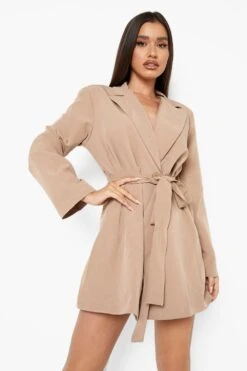 Vestito Blazer Oversize Con Maniche Svasate -Negozio al dettaglio Vestiti fzz26687 camel xl 3