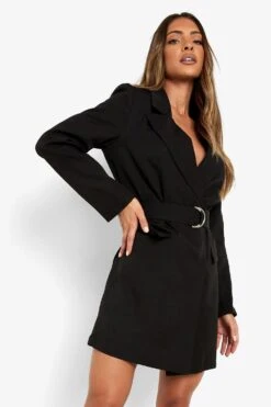 Vestito Blazer Con Cintura E Anello A D 7 Vestito Blazer Con Cintura E Anello A D -Negozio al dettaglio Vestiti fzz31818 black xl 3