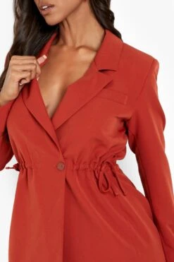 Vestito Blazer Con Ruches -Negozio al dettaglio Vestiti fzz33248 rust xl 3