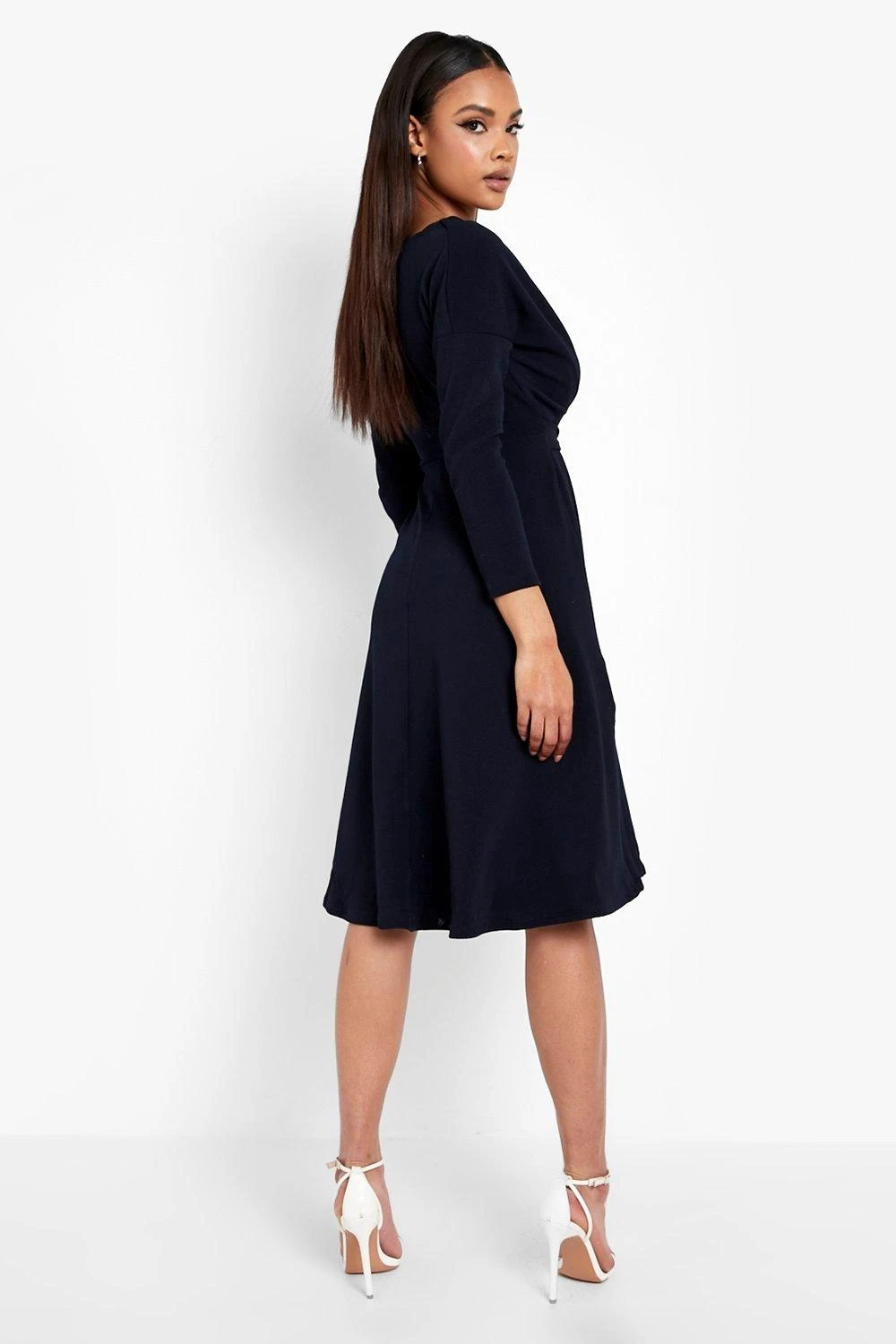 Vestito Skater Midi Con Spalle Scoperte 2 Vestito Skater Midi Con Spalle Scoperte - immagine 2