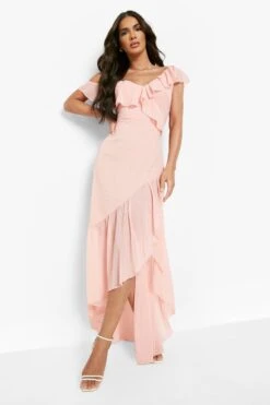 Vestito Maxi Con Arricciature Asimmetriche -Negozio al dettaglio Vestiti fzz40531 soft20pink xl 2