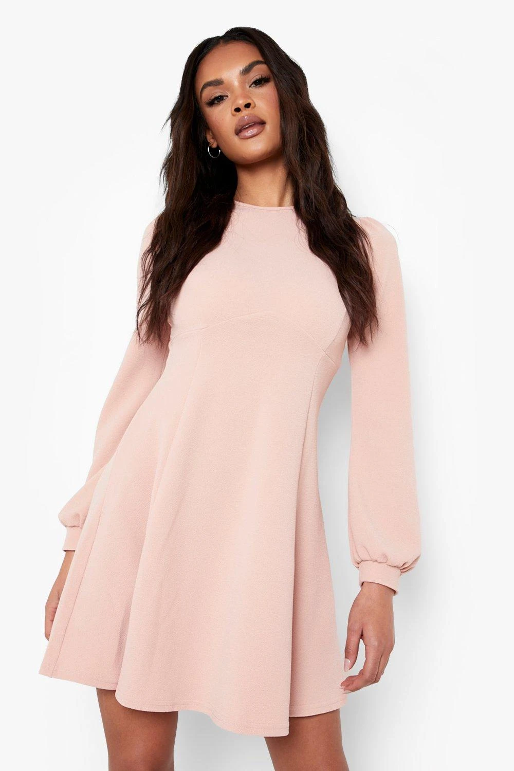 Vestito Skater Con Maniche A Campana 1 Vestito Skater Con Maniche A Campana