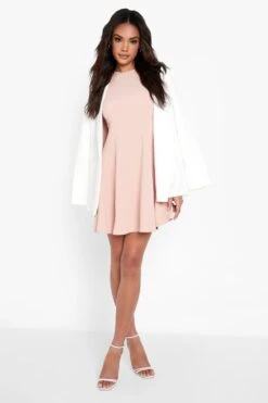 Vestito Skater Con Maniche A Campana 6 Vestito Skater Con Maniche A Campana -Negozio al dettaglio Vestiti fzz42796 pink xl 2