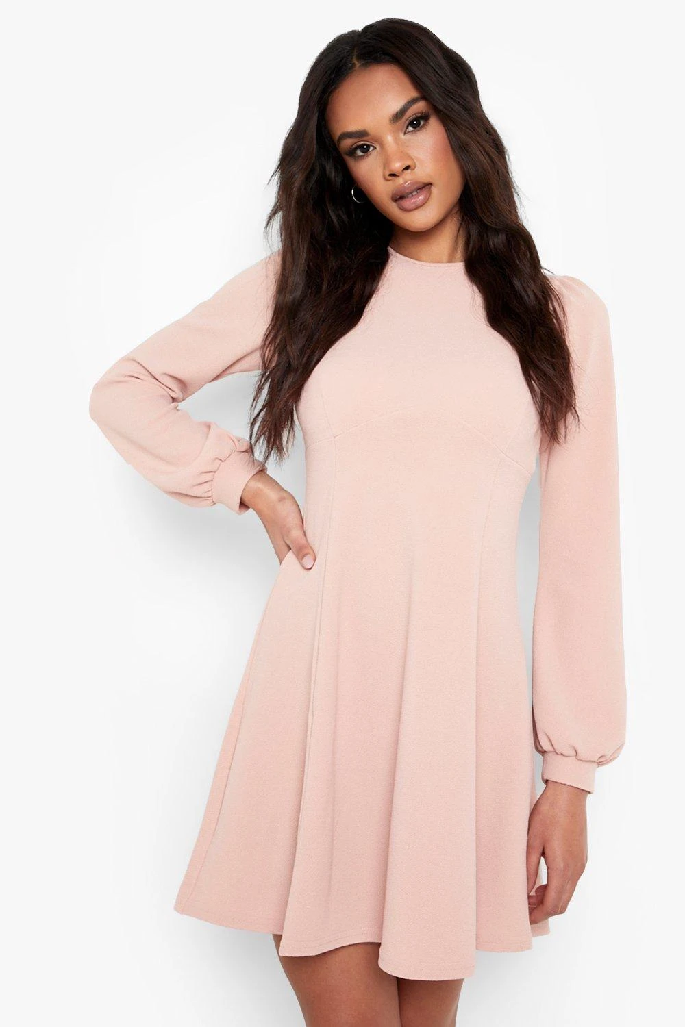 Vestito Skater Con Maniche A Campana 4 Vestito Skater Con Maniche A Campana - immagine 4