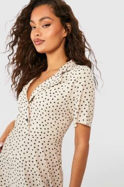 Vestito Skater A Camicia A Pois -Negozio al dettaglio Vestiti fzz45582 stone xl 3