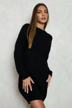 Vestito In Maglia A Girocollo 6 Vestito In Maglia A Girocollo -Negozio al dettaglio Vestiti fzz47555 black xl 2