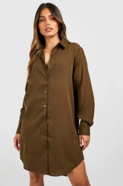 Vestito Camicia Oversize Con Fondo Asimmetrico