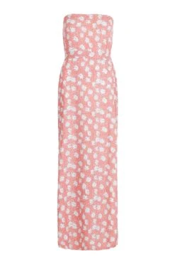 Vestito Maxi A Fascia A Fiori Misti Con Cintura -Negozio al dettaglio Vestiti fzz59363 pink xl 2