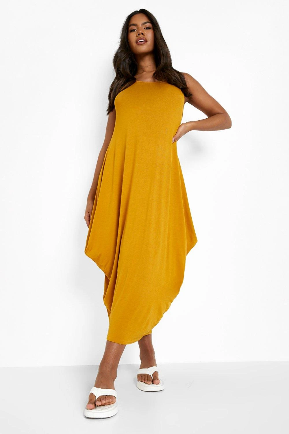 Vestito Maxi Con Ruches E Scollo A Vogatore Sul Retro 3 Vestito Maxi Con Ruches E Scollo A Vogatore Sul Retro - immagine 3