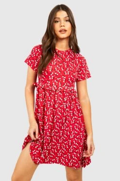 Vestito Grembiule A Fiori Piccoli -Negozio al dettaglio Vestiti fzz66063 red xl 2