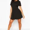 Vestito Skater Con Pieghe Frontali
