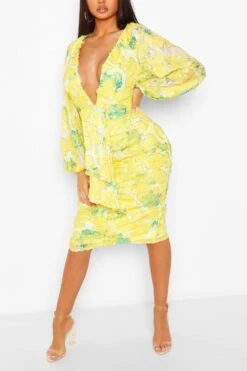 Vestito Midi Boohoo Da Cerimonia Con Paillettes E Maniche A Sbuffo -Negozio al dettaglio Vestiti fzz69504 white xl 3