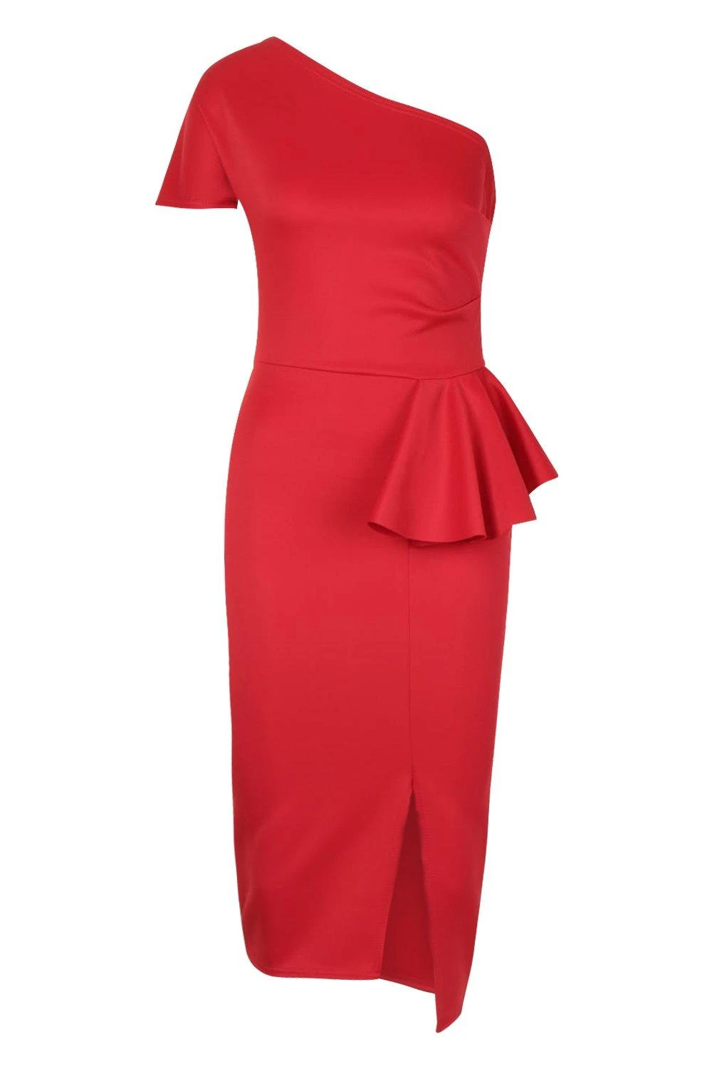 Vestito Midi Monospalla Con Spacco 3 Vestito Midi Monospalla Con Spacco - immagine 3