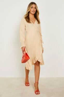 Vestito Skater Midi Incrociato Davanti Con Volant 6 Vestito Skater Midi Incrociato Davanti Con Volant -Negozio al dettaglio Vestiti gzz02201 stone xl 2