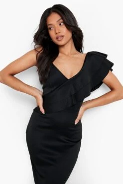 Vestito Midi Petite Asimmetrico Con Arricciature