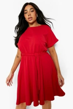 Vestito Skater Plus Size Con Laccetti In Vita