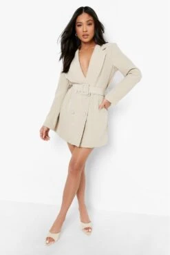 Vestito Blazer Petite Con Bottoni E Cintura In Tessuto