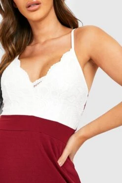 Vestito Skater Midi Con Busto In Pizzo Con Spalline -Negozio al dettaglio Vestiti gzz11106 berry xl 3