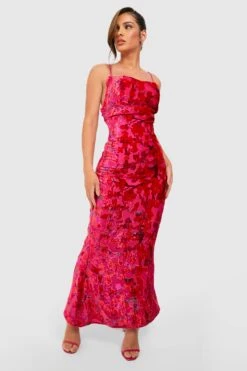 Vestito Maxi In Dévoré Con Scollo A Cappuccio