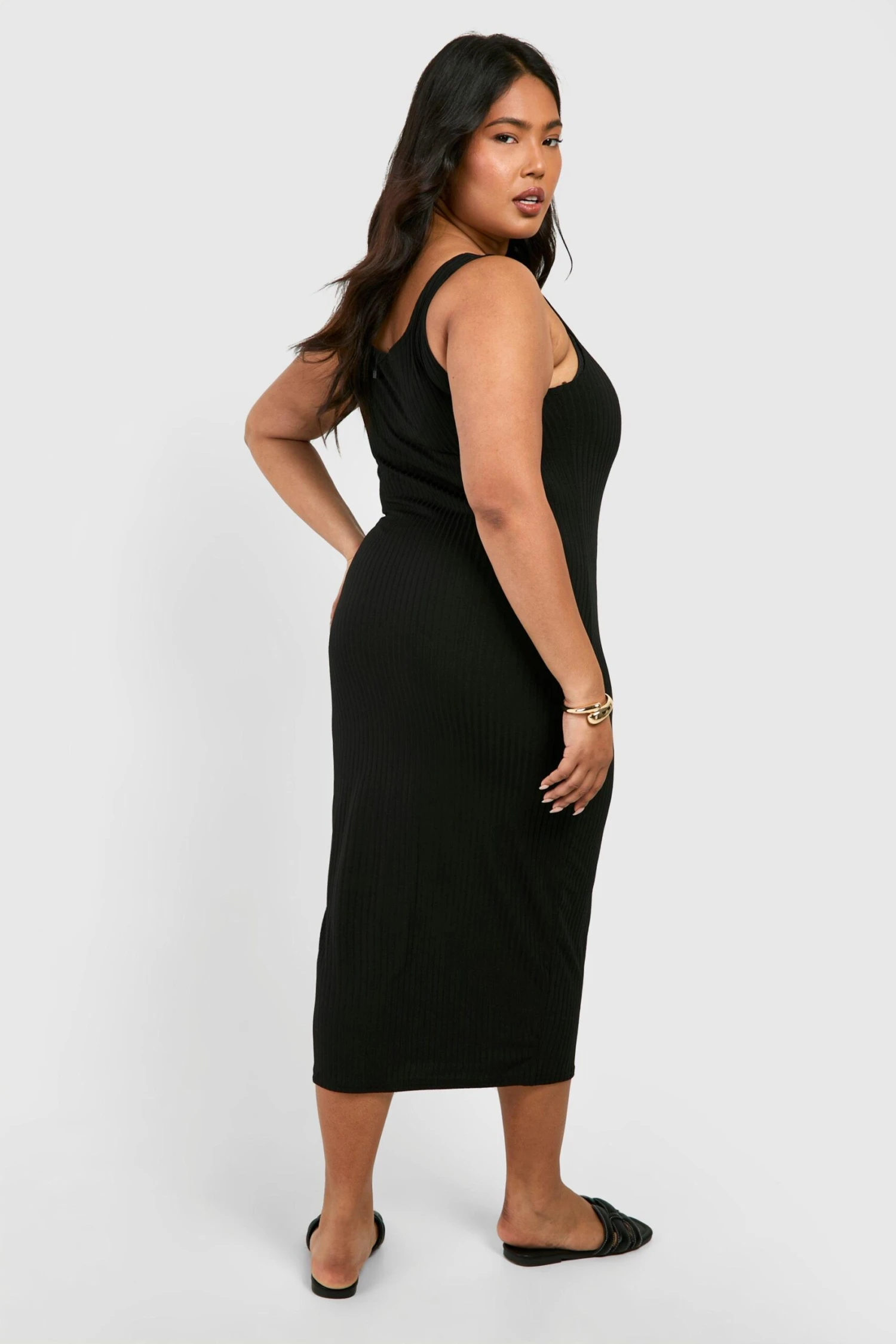 Set Coordinato Plus Size - Vestito Midi Con Bottoni In Corno & Spolverino 2 Set Coordinato Plus Size - Vestito Midi Con Bottoni In Corno & Spolverino - immagine 2