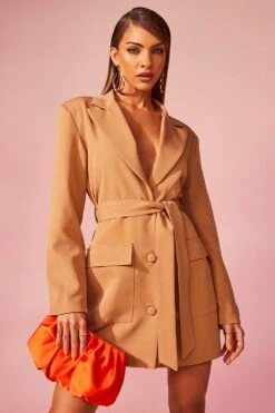 Vestito Blazer Sartoriale Con Tasche Utility