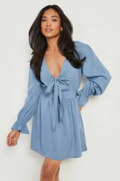 Vestito Skater Petite Allacciato Davanti