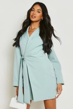 Vestito Blazer Scaldacuore Con Cintura 6 Vestito Blazer Scaldacuore Con Cintura -Negozio al dettaglio Vestiti gzz14575 sage xl 2