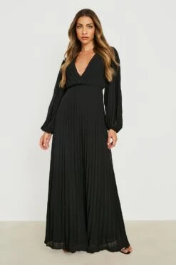 Vestito Scaldacuore Maxi In Chiffon Con Pieghe -Negozio al dettaglio Vestiti gzz14728 black xl 2