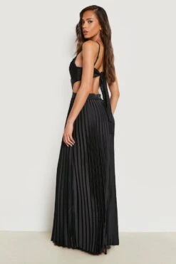 Vestito Scaldacuore Maxi In Raso A Pieghe -Negozio al dettaglio Vestiti gzz14764 black xl 1