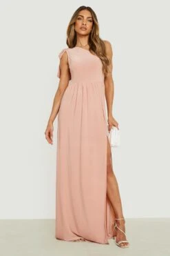 Vestito Maxi Monospalla Seducente Con Laccetti