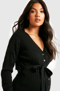 Vestito Midi Premaman In Maglia Con Bottoni -Negozio al dettaglio Vestiti gzz15111 black xl 3