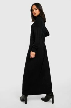 Vestito Longuette In Maglia Fine Con Collo Alto -Negozio al dettaglio Vestiti gzz15592 black xl 1