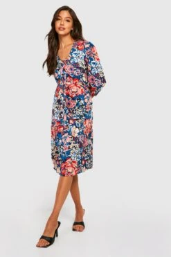 Vestito Midi Incrociato Davanti -Negozio al dettaglio Vestiti gzz15730 blue xl 2