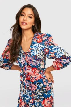 Vestito Midi Incrociato Davanti -Negozio al dettaglio Vestiti gzz15730 blue xl 3