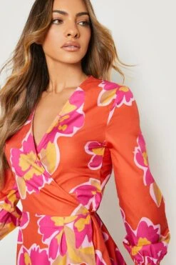 Vestito Scaldacuore Stile Skater A Fiori 7 Vestito Scaldacuore Stile Skater A Fiori -Negozio al dettaglio Vestiti gzz15738 orange xl 3