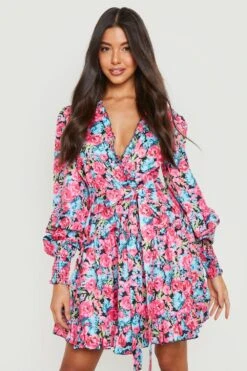 Vestito Skater Con Stampa, Laccetti E Arricciature -Negozio al dettaglio Vestiti gzz15739 blue xl 2