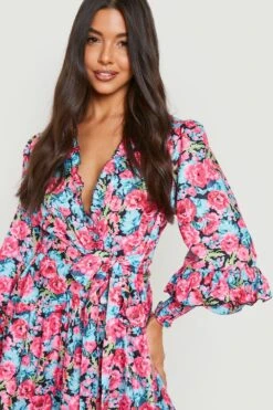 Vestito Skater Con Stampa, Laccetti E Arricciature -Negozio al dettaglio Vestiti gzz15739 blue xl 3